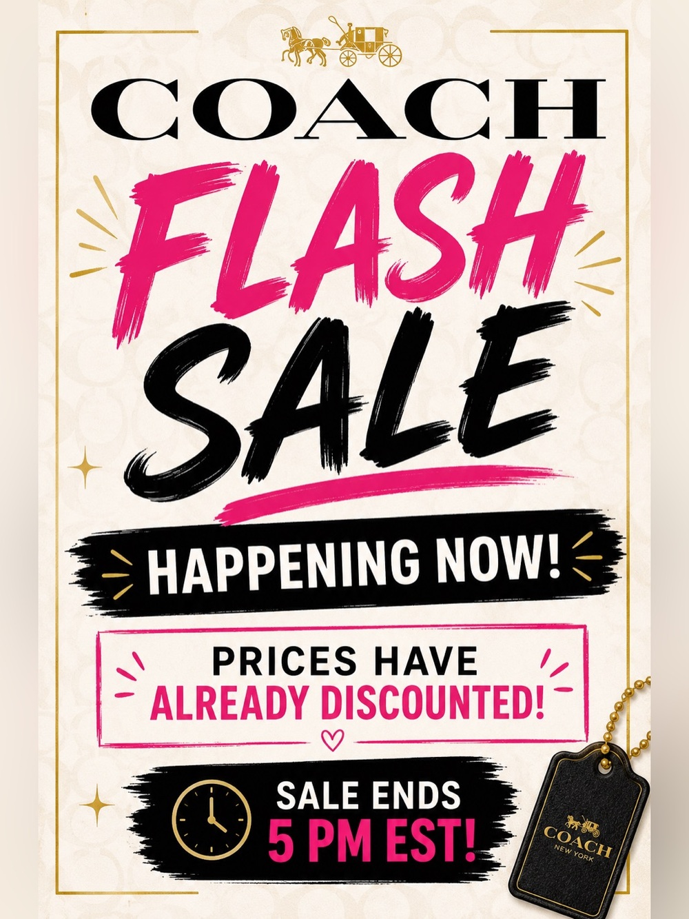 Coach Flash Sale Poster